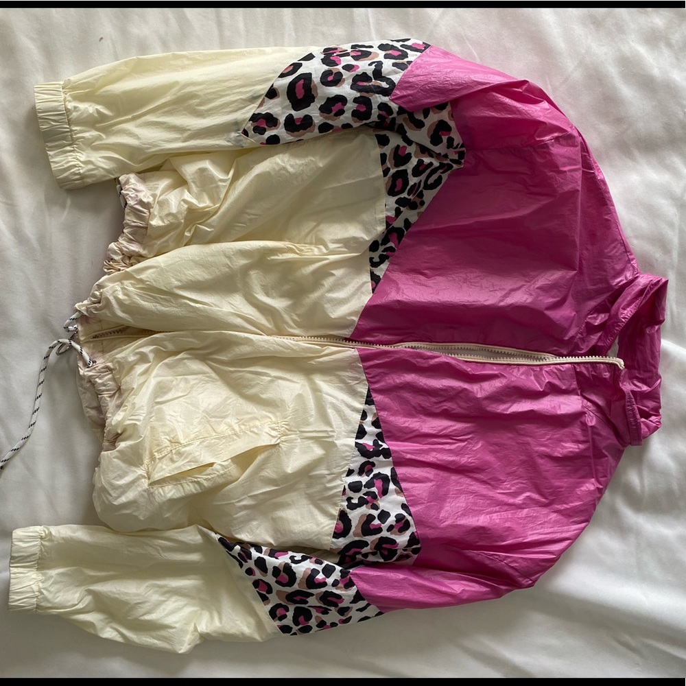 Fashion Nova Pink Leopard Windbreaker